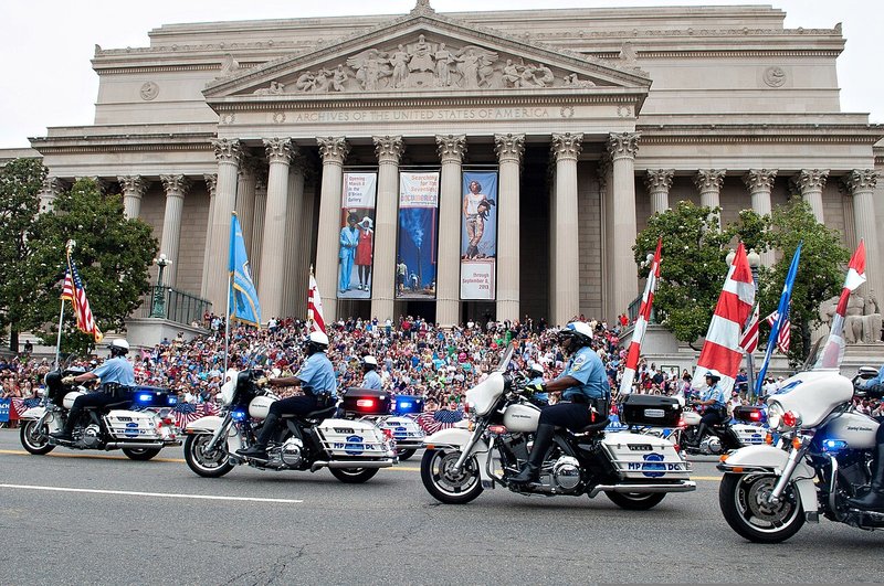 District of Columbia Metropolitan Police Department officers participating in a Washington parade