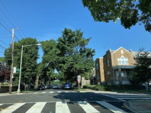 Street intersection in Brightwood Park in Northwest Washington, D.C.