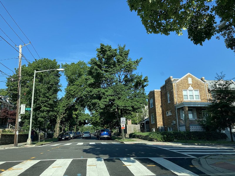 Street intersection in Brightwood Park in Northwest Washington, D.C.