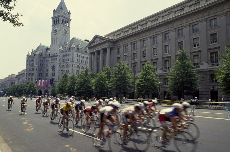 Historic bicycle race on Pennsylvania Avenue in Washington, D.C.