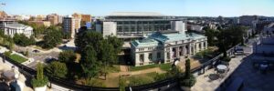Panoramic view of Mount Vernon Square in Washington, D.C.