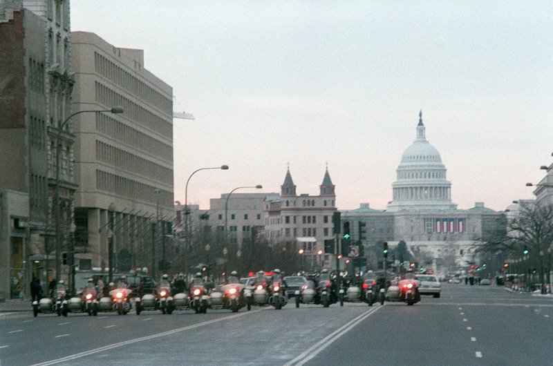 Metropolitan Police officers on motorcycles in Washington, D.C.