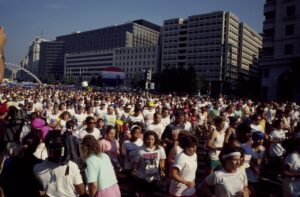 Runners on Pennsylvania Avenue NW during the 1990 Race for the Cure