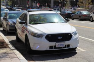 Marked Metropolitan Police Department Ford Taurus Police Interceptor vehicle in Washington, D.C.