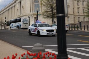 Metropolitan Police Department patrol vehicle parked on a street in Washington, D.C.