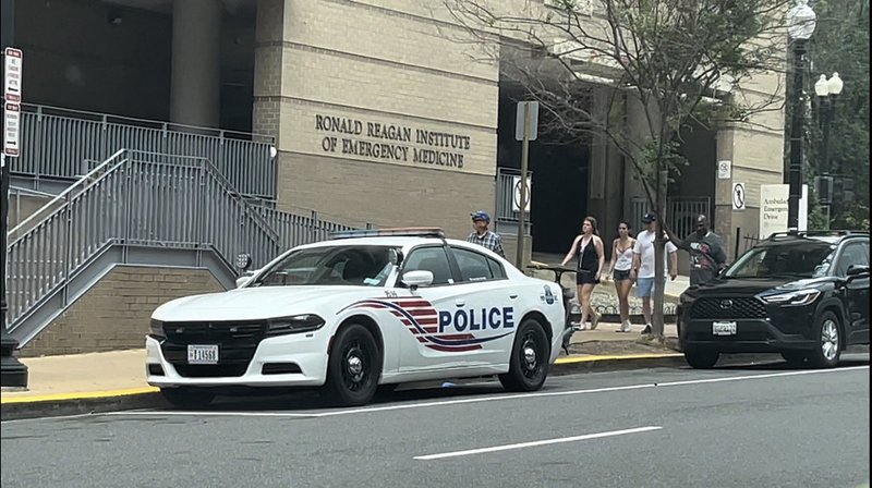 Metropolitan Police Department patrol vehicle parked on a Washington D.C. street